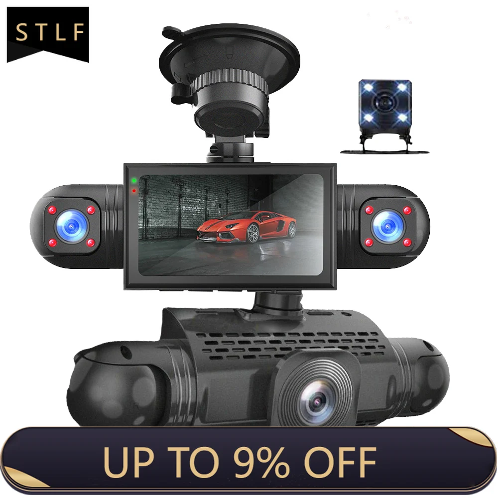 

1080P 4 Channel HD Dash Cam Front and Rear 3 in 1 Car DVR