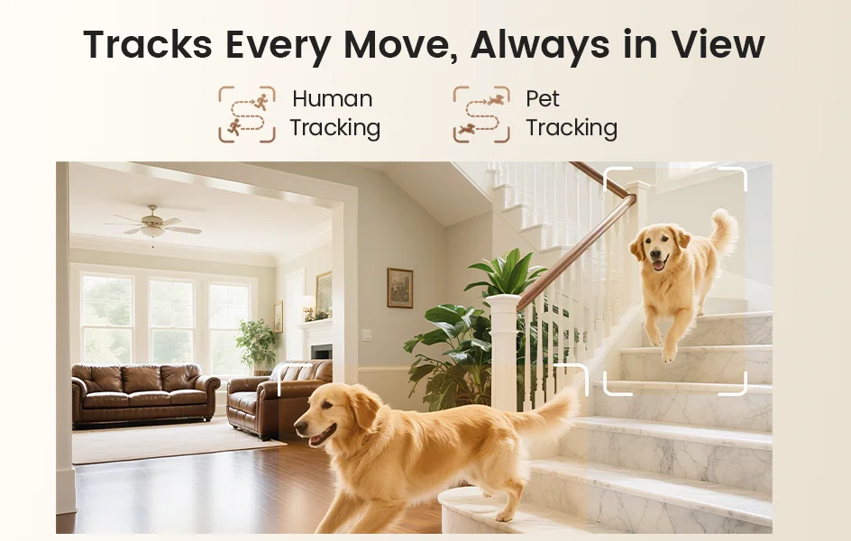 ZOSI C518 Indoor Pan/Tilt Smart Security IP Camera 2K/4K 360° Baby Pet Monitor AI Human Tracking 2.4G/5G WiFi Surveillance Cam