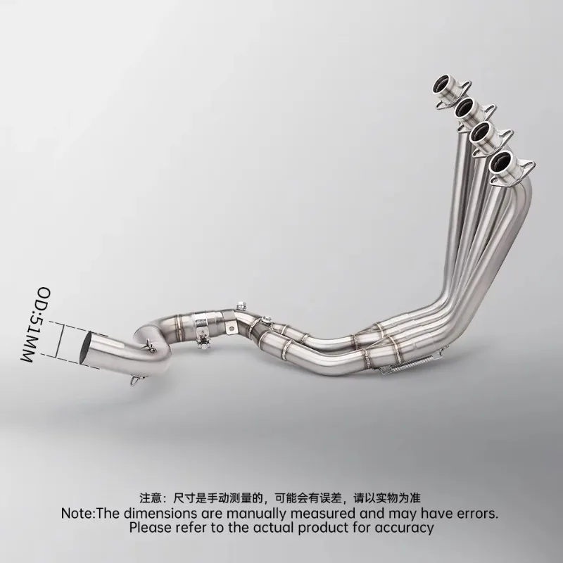 Sistem Knalpot Sepeda Motor Pipa Penghubung Depan Slip on Peredam Suara 51mm untuk Honda CB650F CB650R CBR650 CBR650F 2014 - 2025