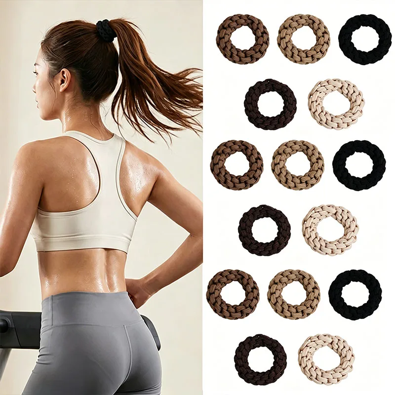 5pcs/set High Ponytail Holder Bold Thickened Elastic Hair Band For Women Girls Sweet Hair Tie Scrunchie Hair Rope Hair Accessory
