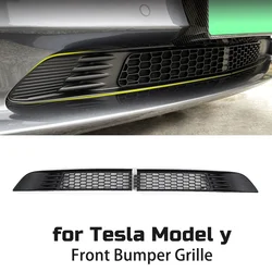 for Tesla Model Y 2021-2024 Front Lower Bumper Intake Grille Anti Insect Net Inlet Vent Protector Mesh Cover Car Accessories