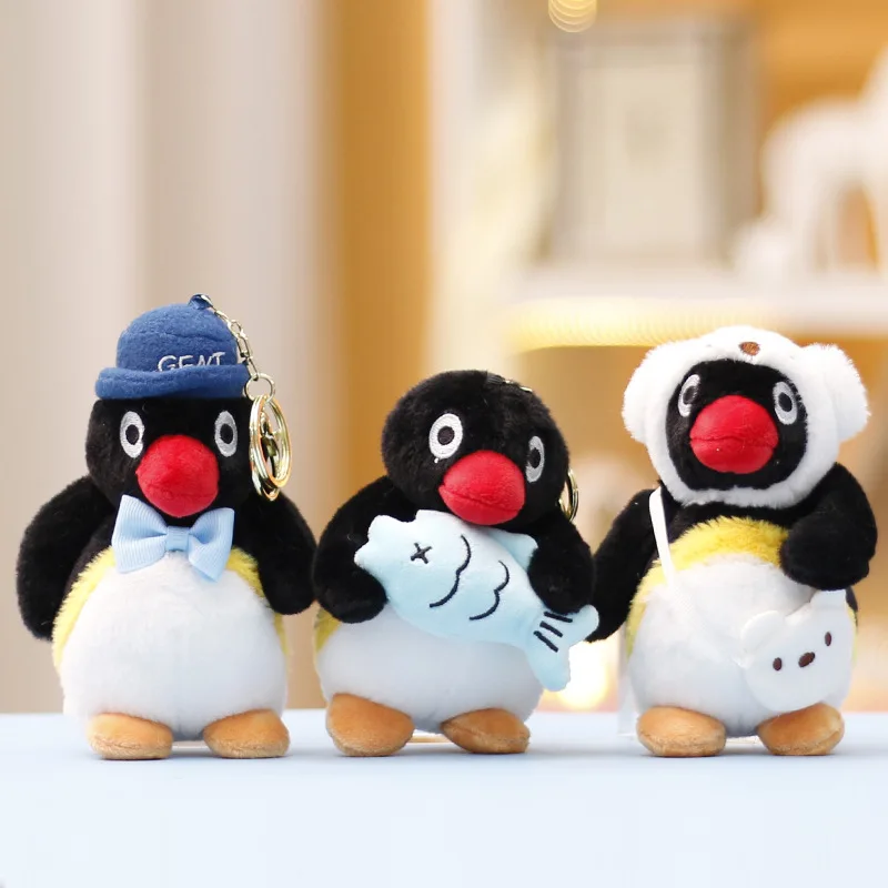 15cm Creative Cross Dressing Penguin Plush Doll Pendant Cute Cartoon Animal Soft Stuffed Bag Charms Car Keychains For Girls Gift