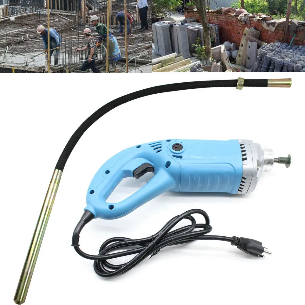 Electric Concrete Vibrator Cement Finishing Tool Bubble Remover +1.5m Hose 1300W