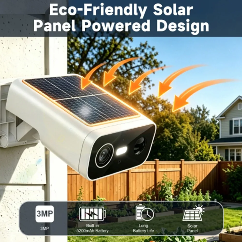 [NEW!A25P】 1080P Tuya Solar Wireless Security Camera Dual Lens Camera