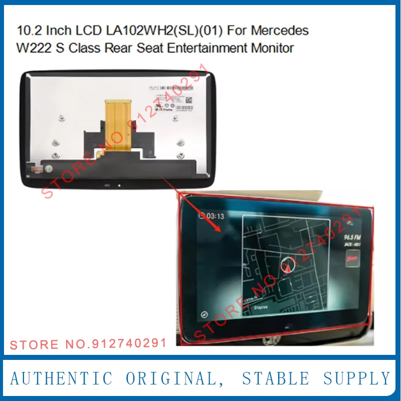 Original 10.2 Inch LA102WH2-SL01 LA102WH2(SL)(01) LCD Screen For Mercedes W222 S-Class Panel Entertainment Multimedia LCD Panel