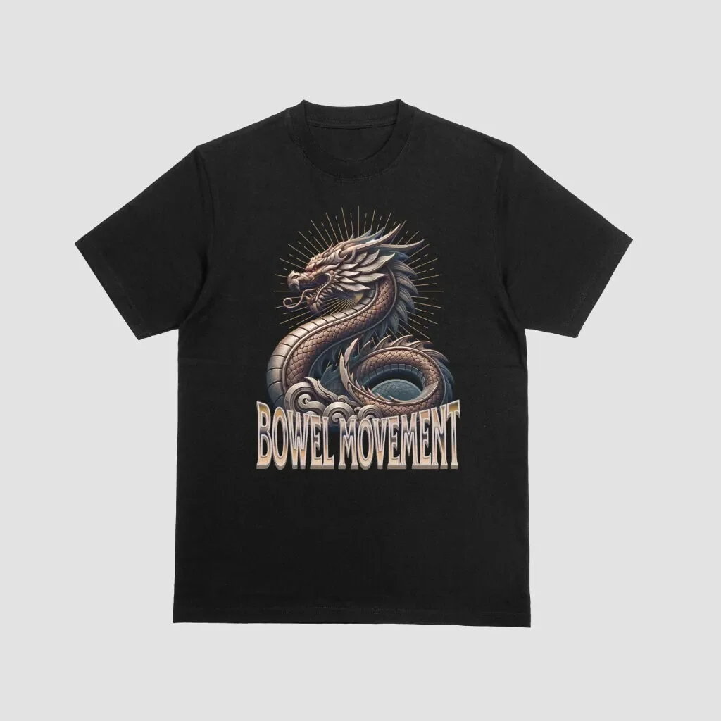 Bowel Movement Dragon T Shirt Oddly Specific Ironic Weirdcore Inappropriate Meme Offensive Unhinged