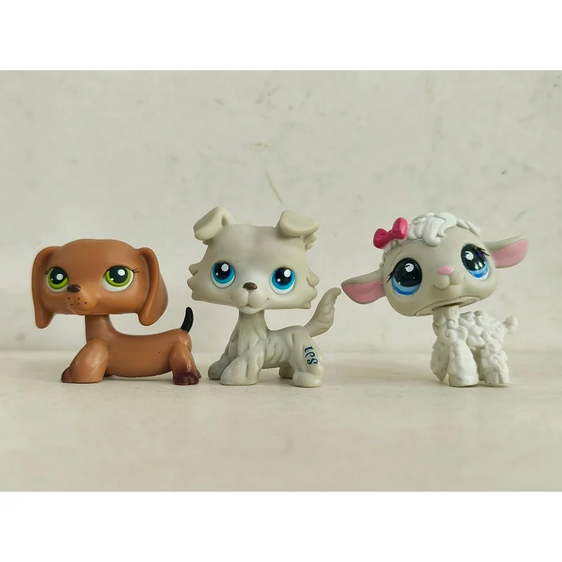 3pcs/lot LPS Figure pet shop Dog Lamb W/Accessories Littlest Pet Shop toy #014