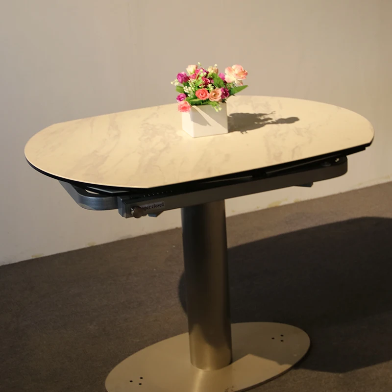 Dining table set expandable modern fashion deformation table
