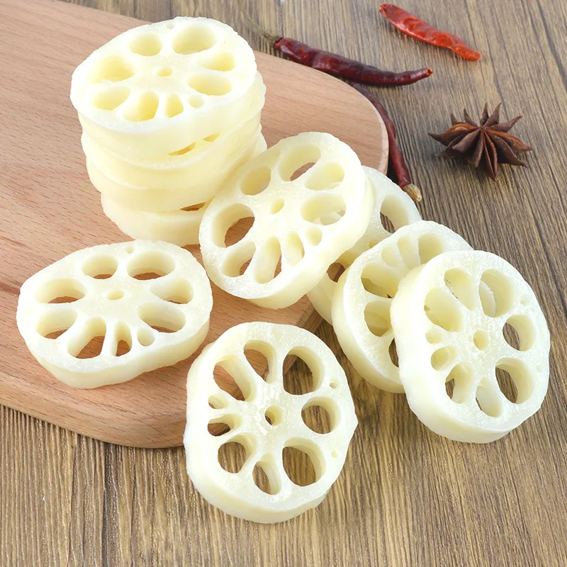 5Pcs Simulation Lotus Root Slices Artificial Vegetables Fake Food Model Restaurant Ornaments Food Photography Props Home Decor