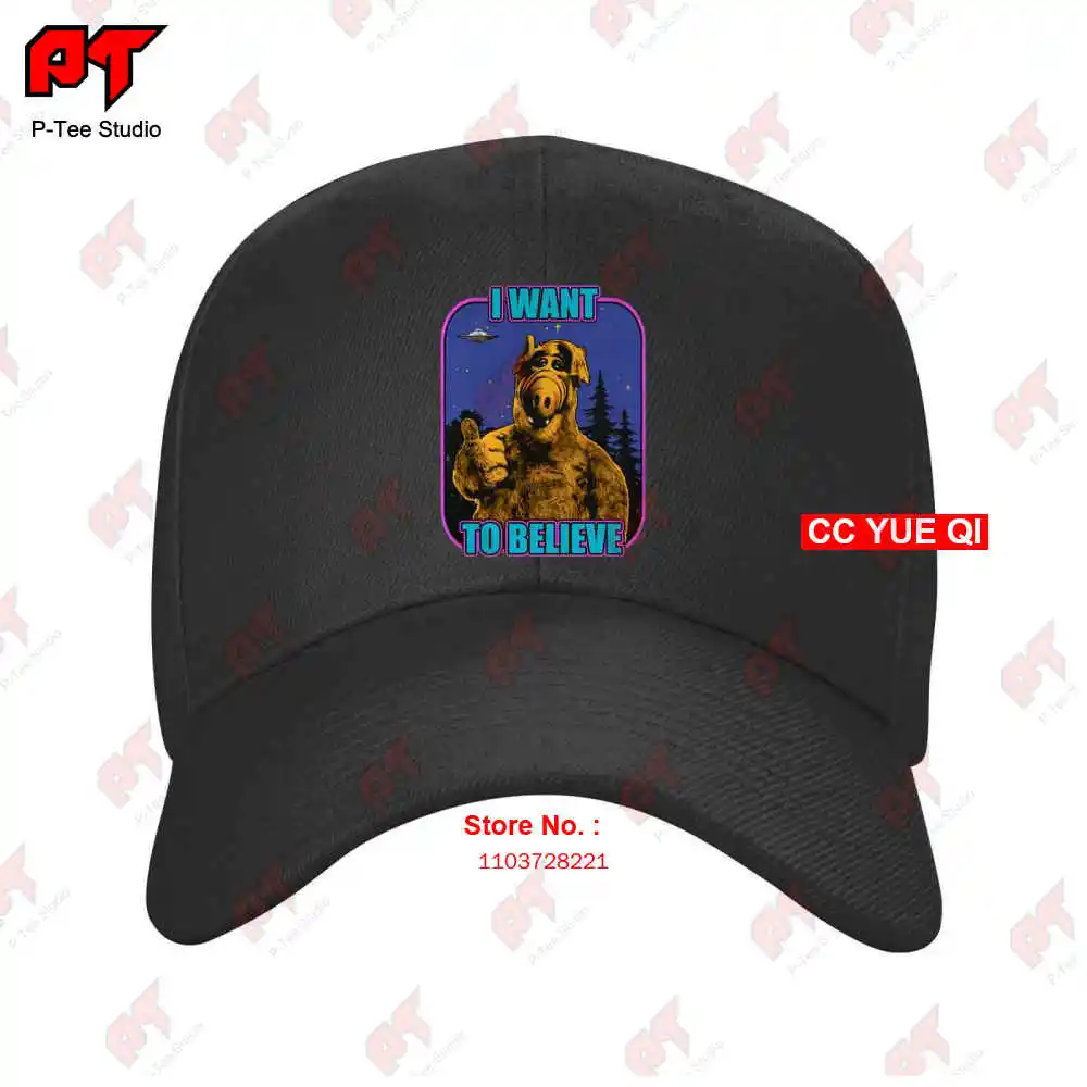 Alf Parody I Want To Believe 80S Baseball Caps Truck Cap LG33