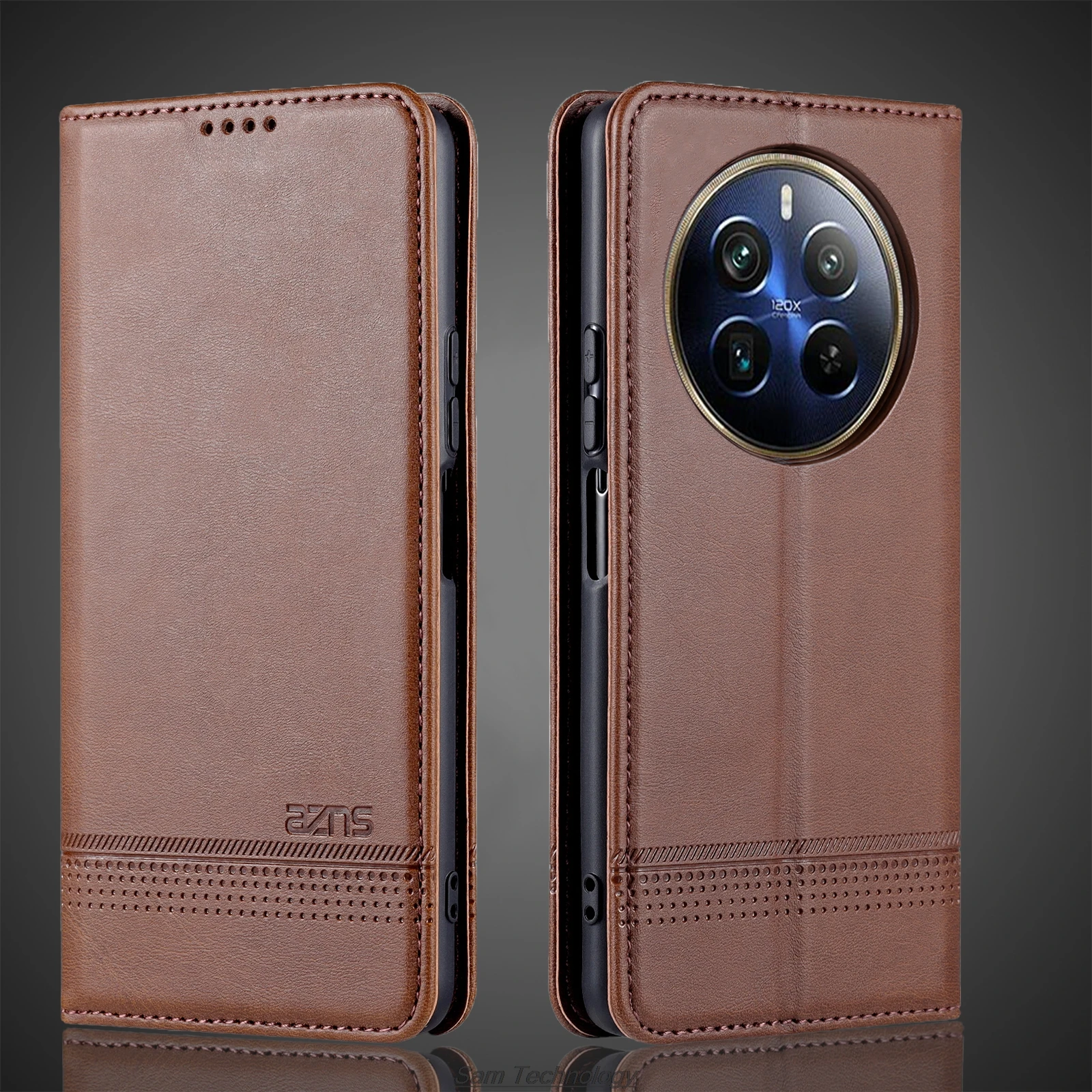 

Magnetic Adsorption Leather Fitted Case for OPPO Realme 12 Pro plus / Realme12 Pro+ Flip Cover Protective Case Capa Fundas Coque