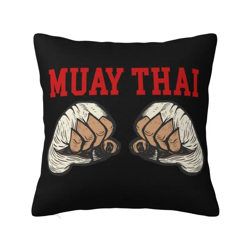 Muay Thai Combat Workout Cushion Covers Thailand Kickboxing Boxing Soft Cute Throw Pillow for Sofa