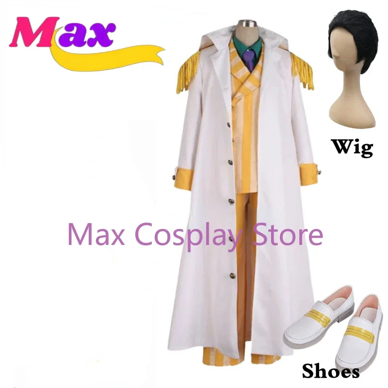 

Макс Кизуру Тайшо Босалино Костюм Косплей Адмирал Униформа Костюм Комплект Наряд Хэллоуин Горячая Аниме Одежда Нестандартный размер