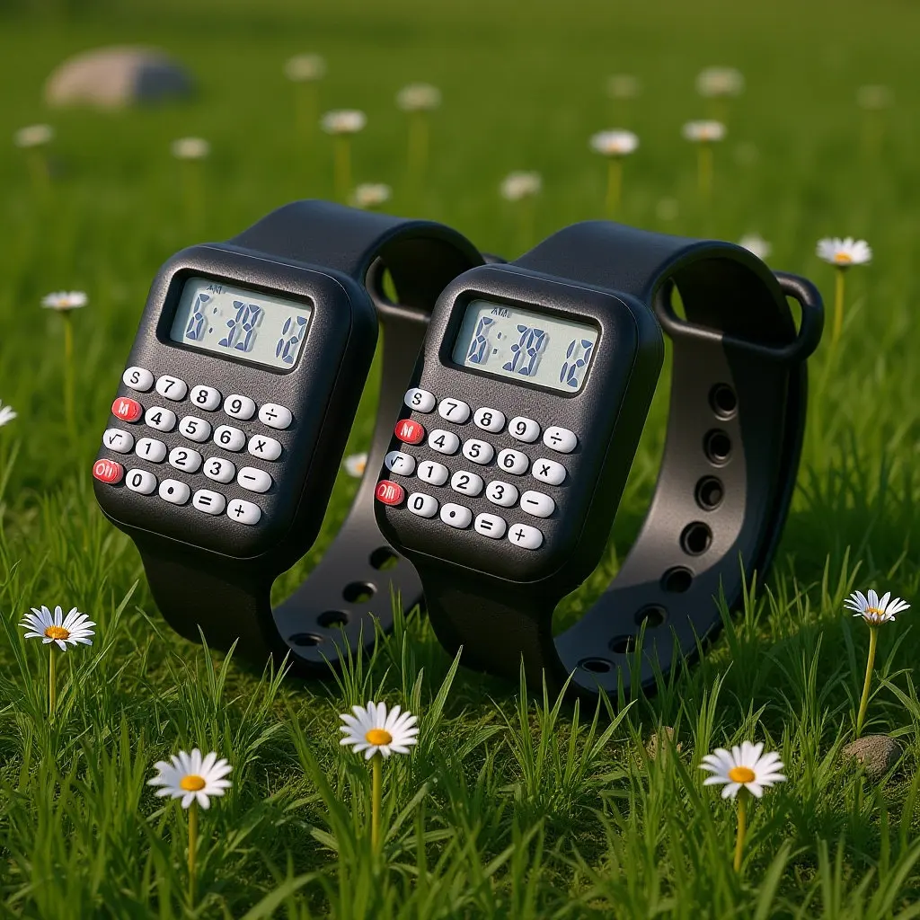 

2 шт. Детские часы-калькулятор, портативные многофункциональные электронные обучающие наручные часы для мальчиков и девочек, маленькие, креативные