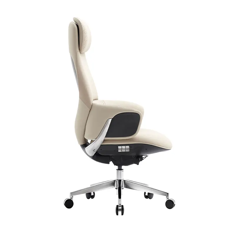 Luxury and comfortable boss recliner-type rotating administrative office chair, ergonomic leather office chair