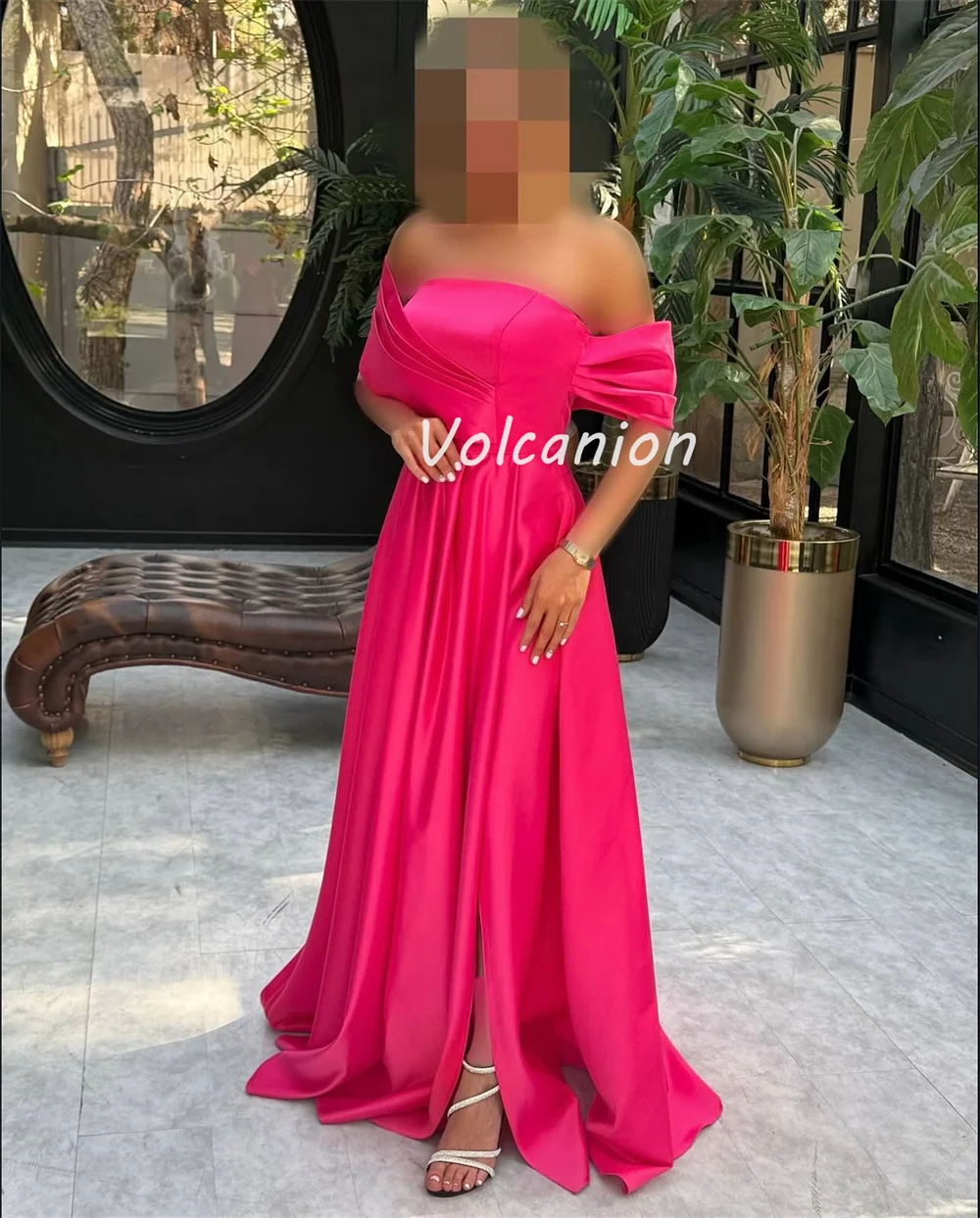 Customized High Quality Retro Charmeuse Draped A-line Off-the-shoulder Long Dresses Bespoke Occasion Dresses Modern Style
