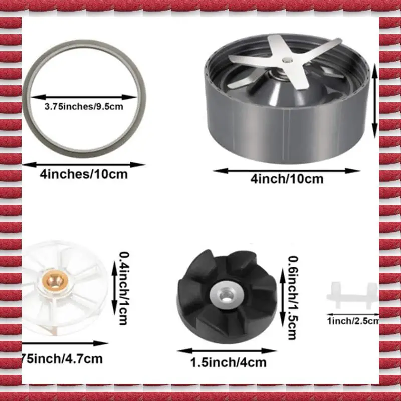 قطع غيار عصارة A97G 2X لشفرة مستخرج Nutribullet 600 وات 900 وات، حشية ختم مطاطية، ترس قاعدة المحرك العلوي