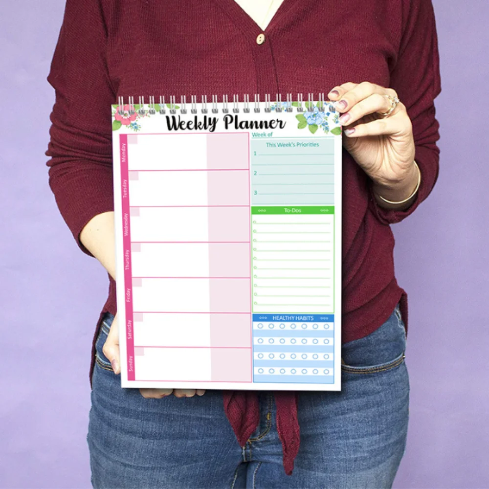 Wide To Do Planner Weekly Planning Notepad A5 Notebook Planner Schedules Weekly Meal Planner Pad Undated Stationery