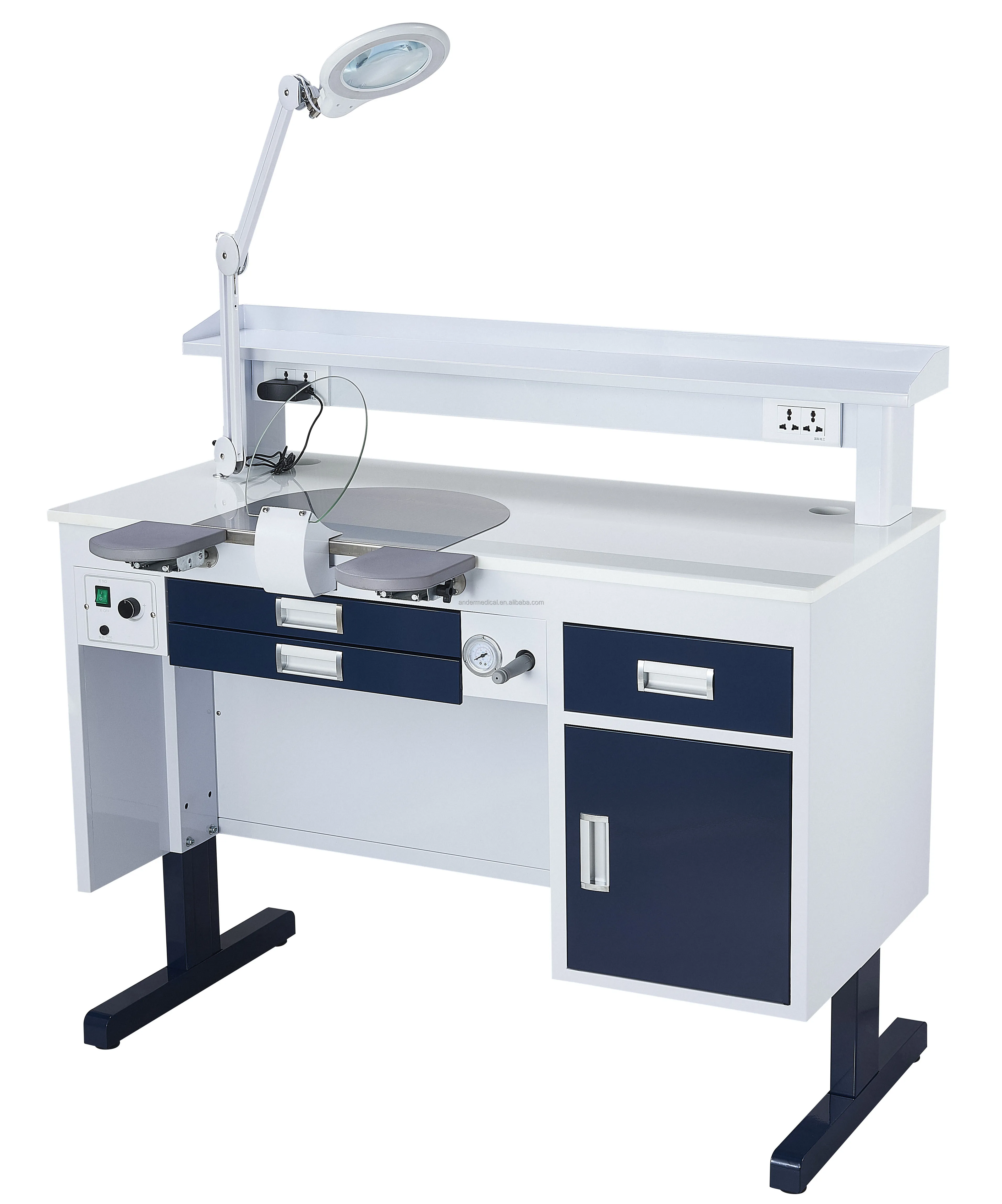 Dental Lab Workbench Silent Vacuum System Stainless Steel Work Table Storage Cabinet Dental Laboratory Furniture