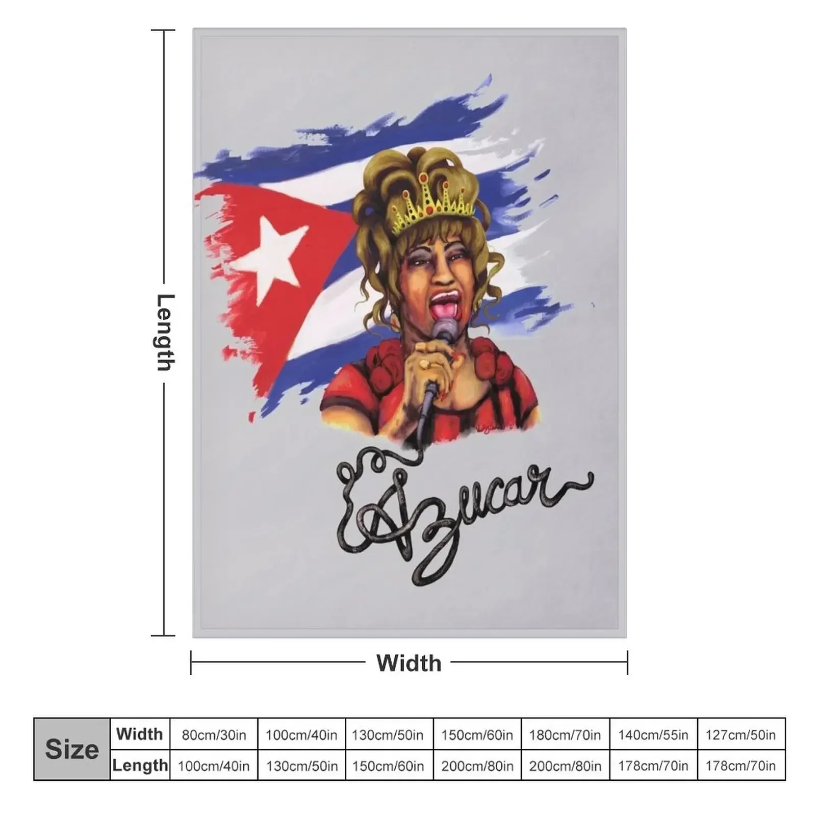 Celia Cruz THE QUEEN Throw Blanket Personalized Gift Soft Luxury Throw Tourist Picnic valentine gift ideas Blankets