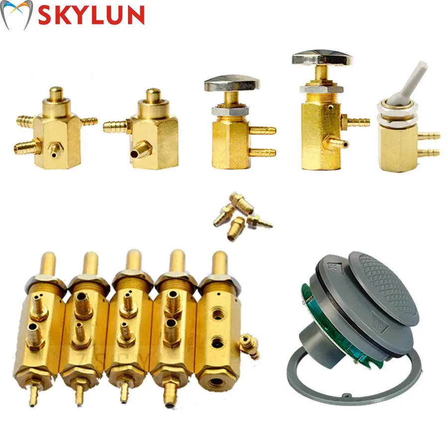 

5PCS Dental Chair Unit Standard Foot Valve Circular Pedal Foot Control Switch Valve Parts SL1218
