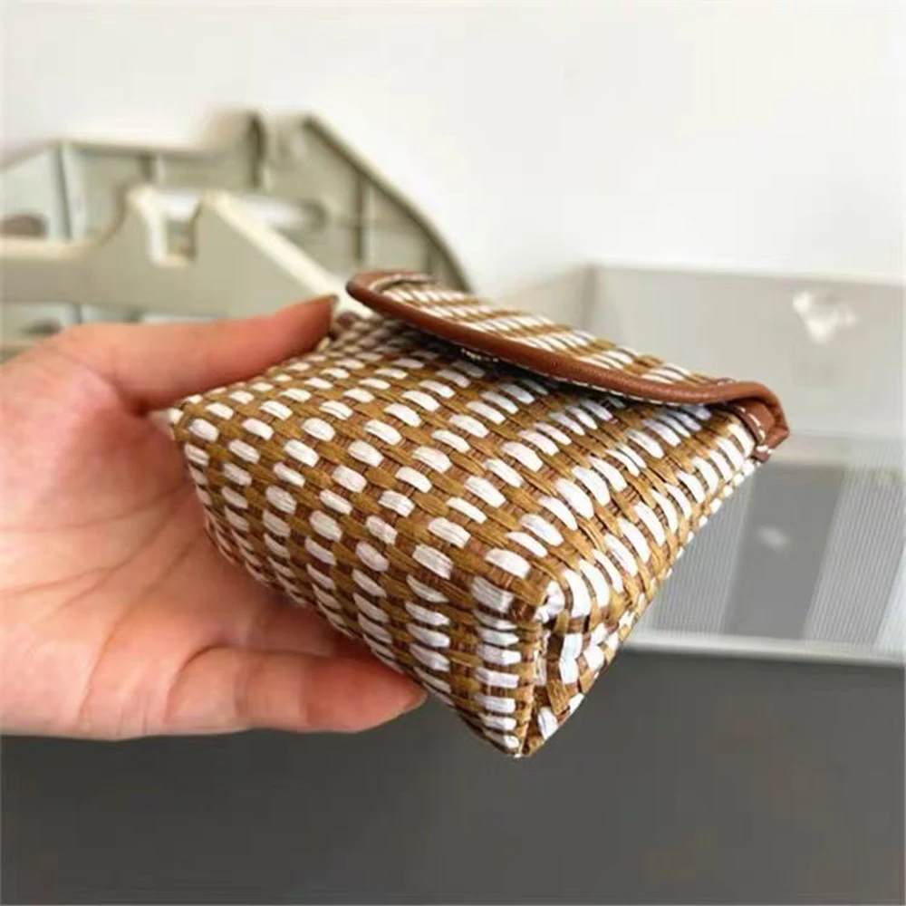 Mini Bag, Small Capacity, Lazy Person's Portable Storage, Small Bag, Card Bag, Portable Travel Bag, Woven Bag, Headphone Bag view 3