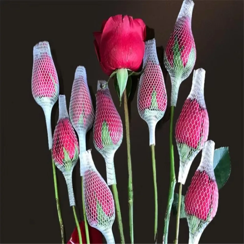 100Pcs/set Transparent Rose Protective Covers Flexible Convenient Mesh Flexible Protectors Cover Soft Makeup Brushes Net