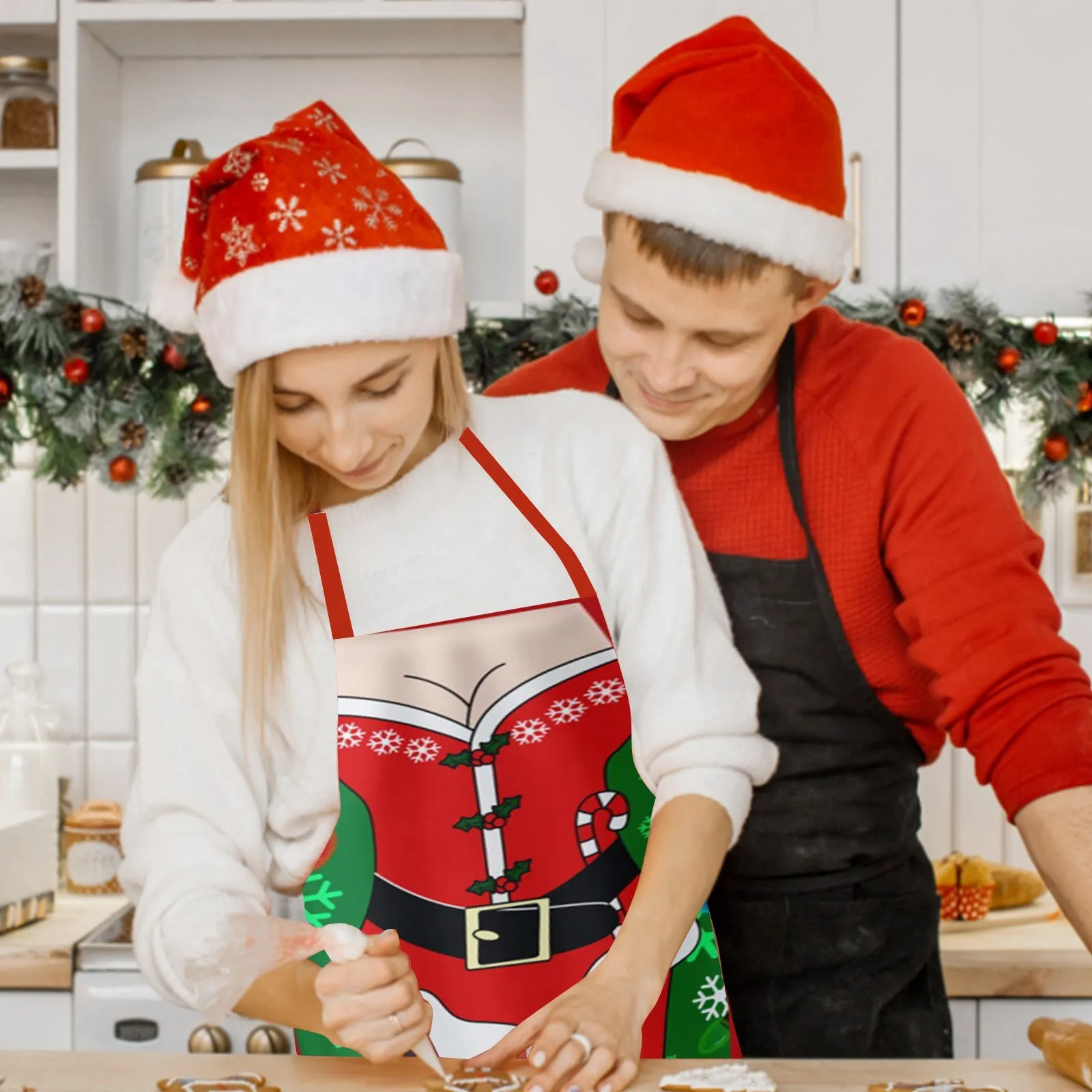 Christmas Apron For Christmas Dinner Party Cooking Baking BBQ Crafting House Cleaning Kitchen Funny Aprons for Hairstylists