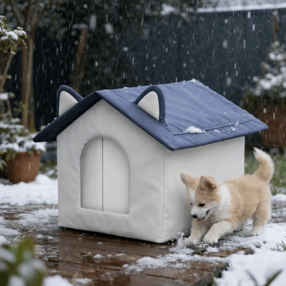 Warm Outdoor Cat House Windproof Waterproof Stray Cat Shelter Moisture-Proof Base Enclosed Design Insulated Pet Shelter Garden