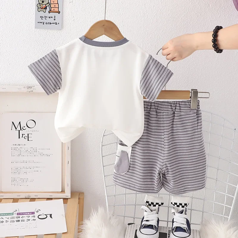 New Summer Baby Boys Clothes Suit Children Casual T-Shirt Shorts 2Pcs/Set Toddler Clothing Infant Sports Costume Kids Tracksuits