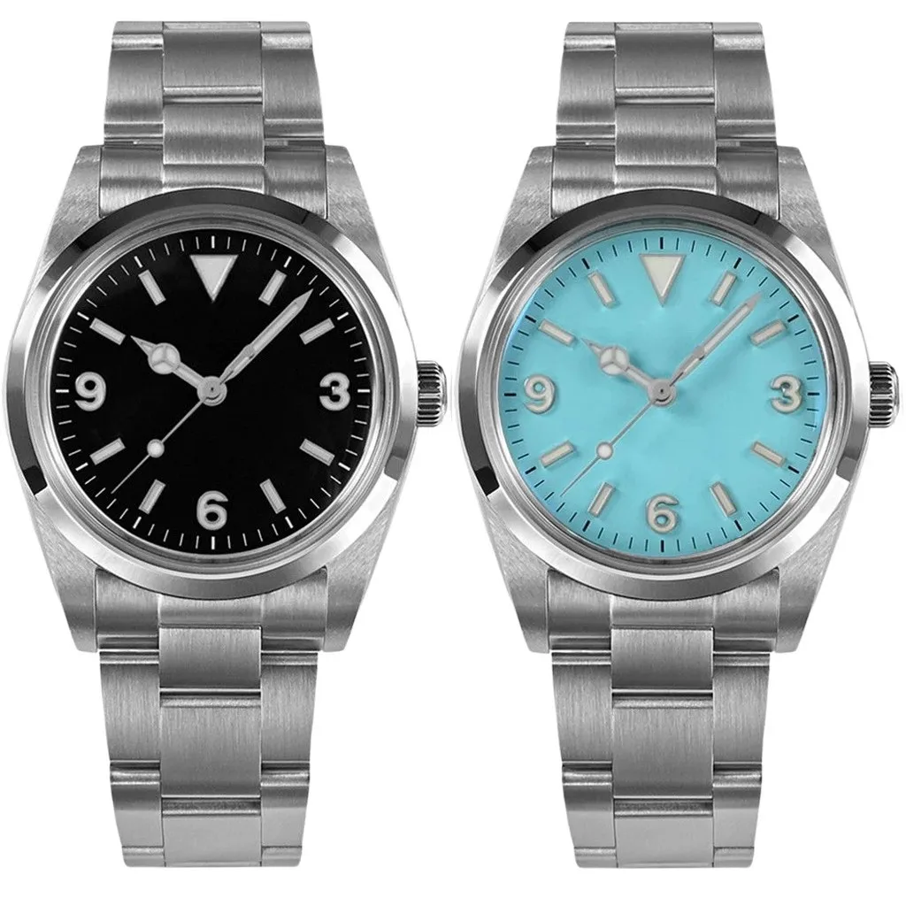 New Original 36mm/39mm Men\'s Luxury Automatic Watch Silver Stainless Steel Case 369 Sterile Dial Sapphire Glass NH35 Movement
