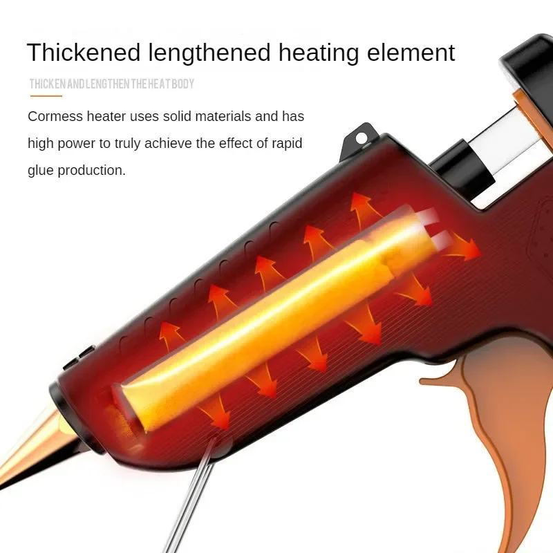 Imagem -03 - Mini Household Industrial Hot Melt Glue Gun Temperatura do Calor Thermo Ferramenta de Reparo Elétrico Uso 11 mm Glue Sticks 30 w