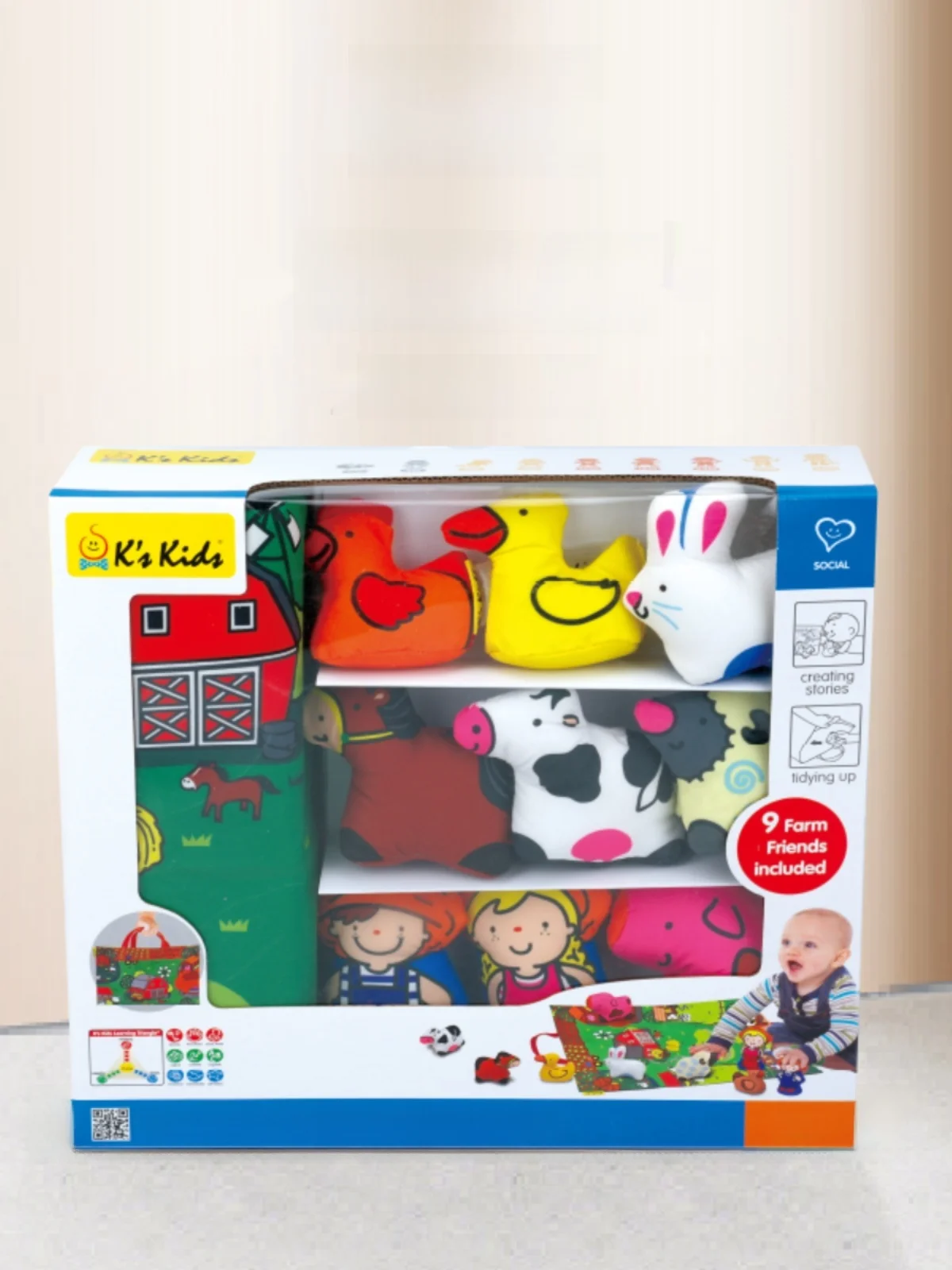 

Original Ks Kids Cloth Book Total Mobilization 6 Months Baby Enlightenment Eonal Animal Car Cloth Toy Soft Plu Doll Toy