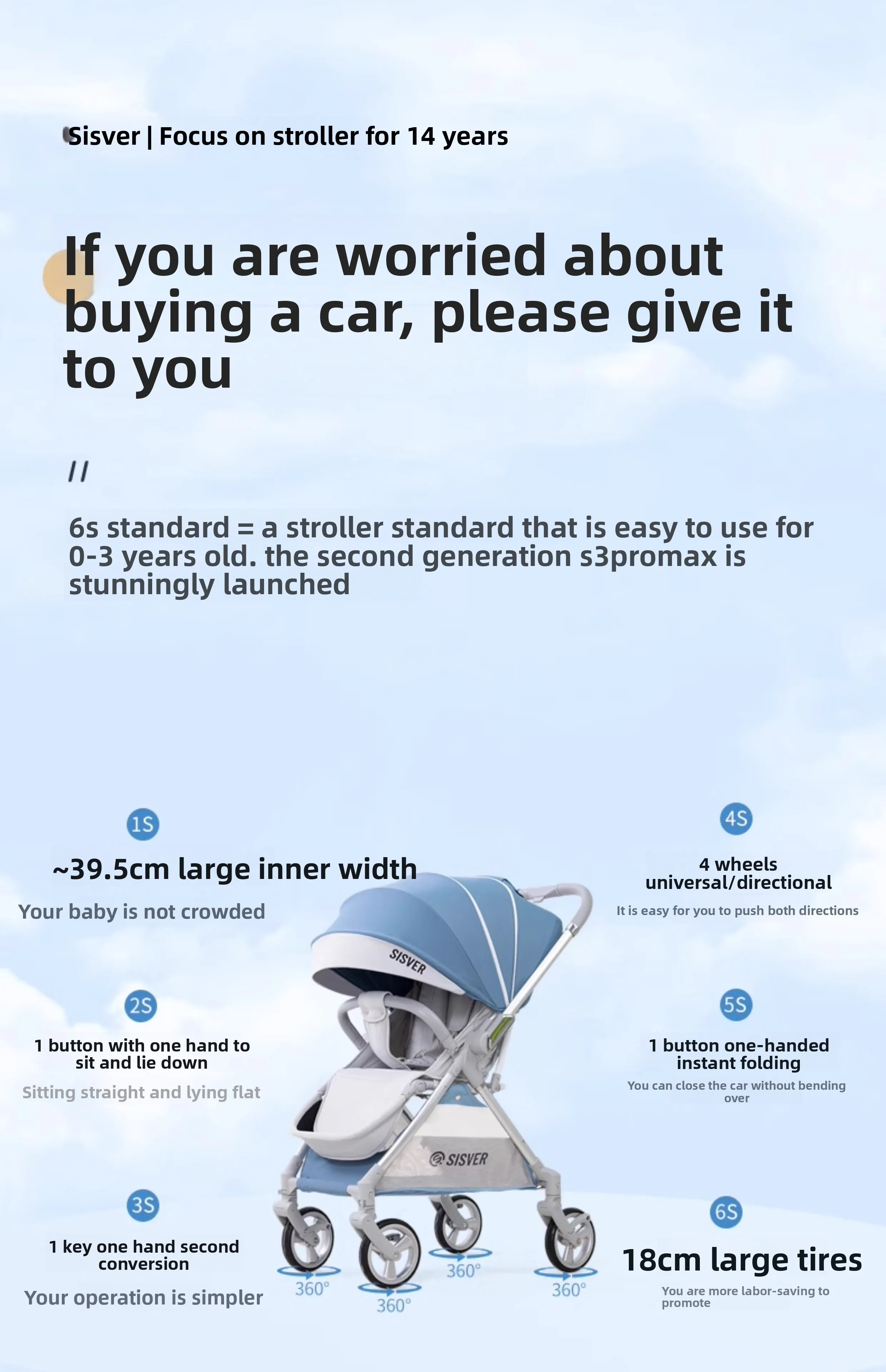 2 baby parm bisa duduk dan berbaring bayi baru lahir 0-8 tahun bayi high view double anak Mutiple Stroller