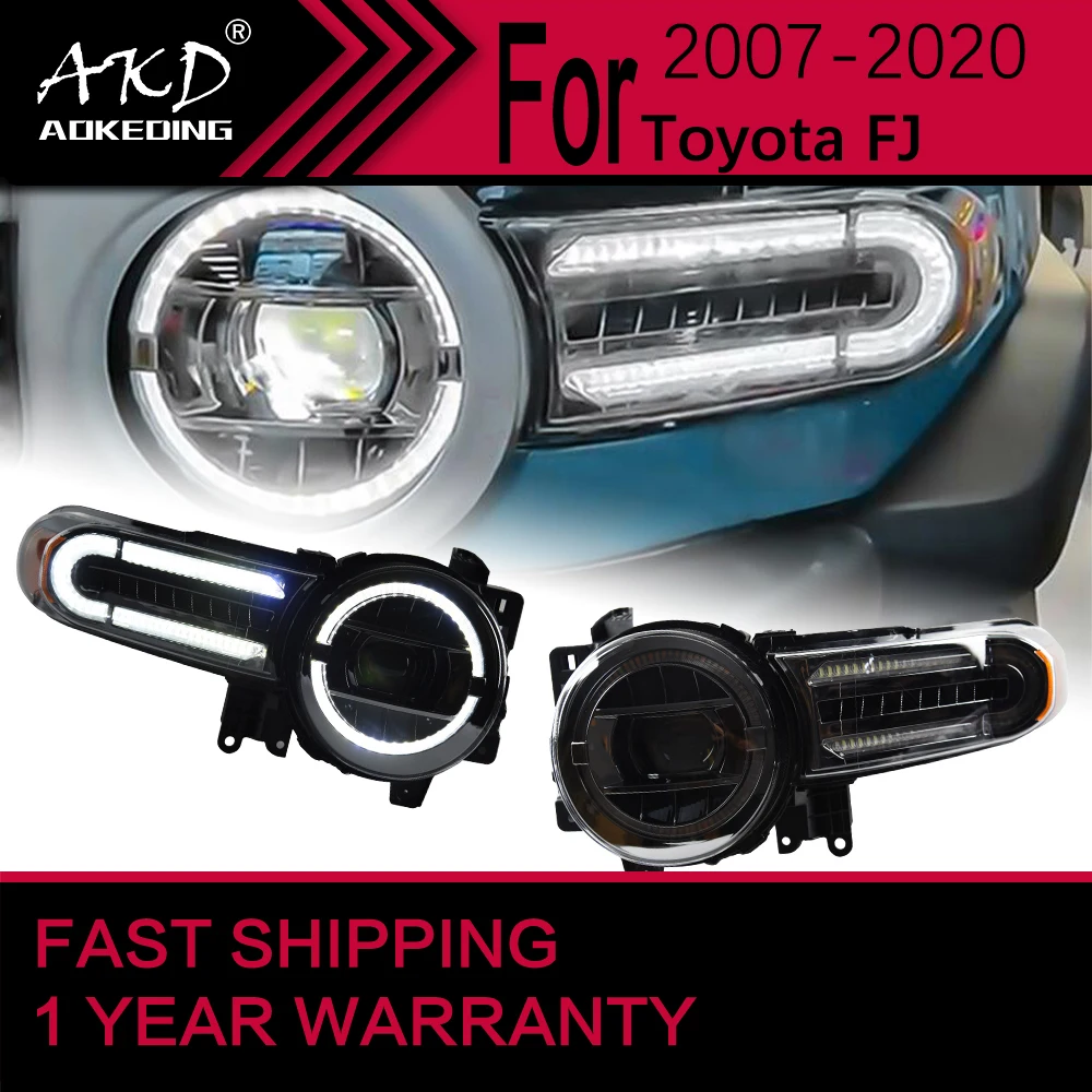 

Car Lights for Toyota FJ Cruiser LED Headlight 2007-2020 FJ Cruiser Head Lamp Drl Projector Lens Automotive Accessories