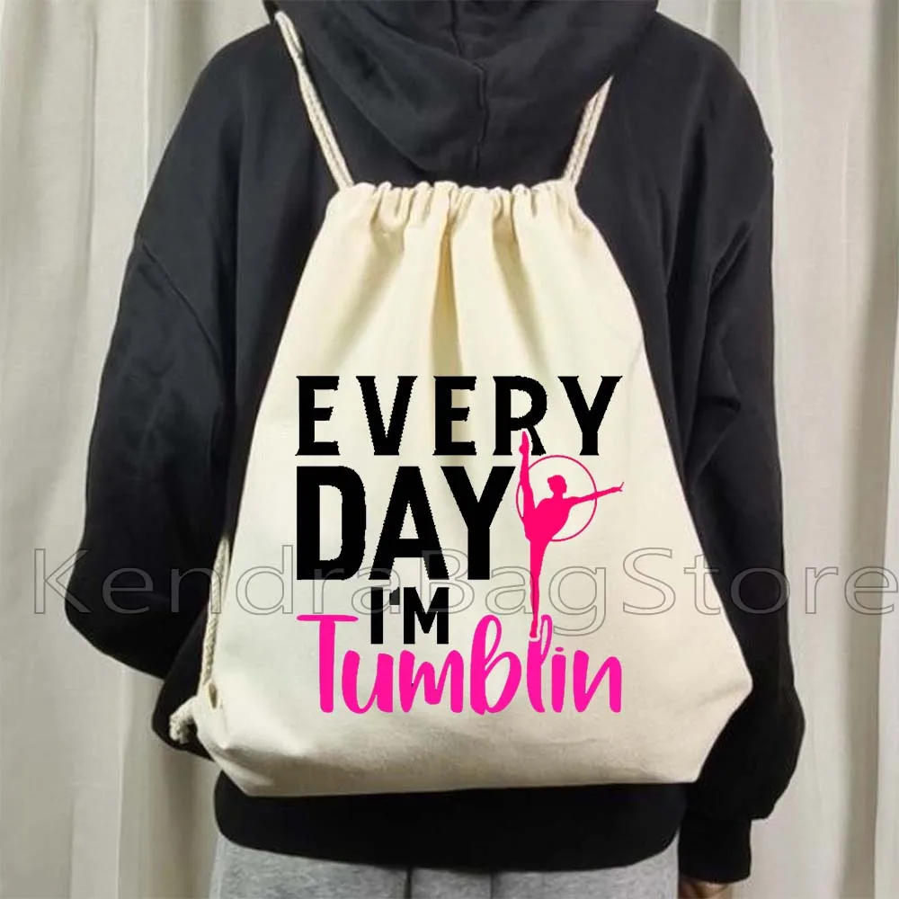 Mochila artística rítmica con cordón para gimnasia, acrobacias, gimnasta, chica, Tuning, Yoga, baile, mochila deportiva, bolsa de cuerda