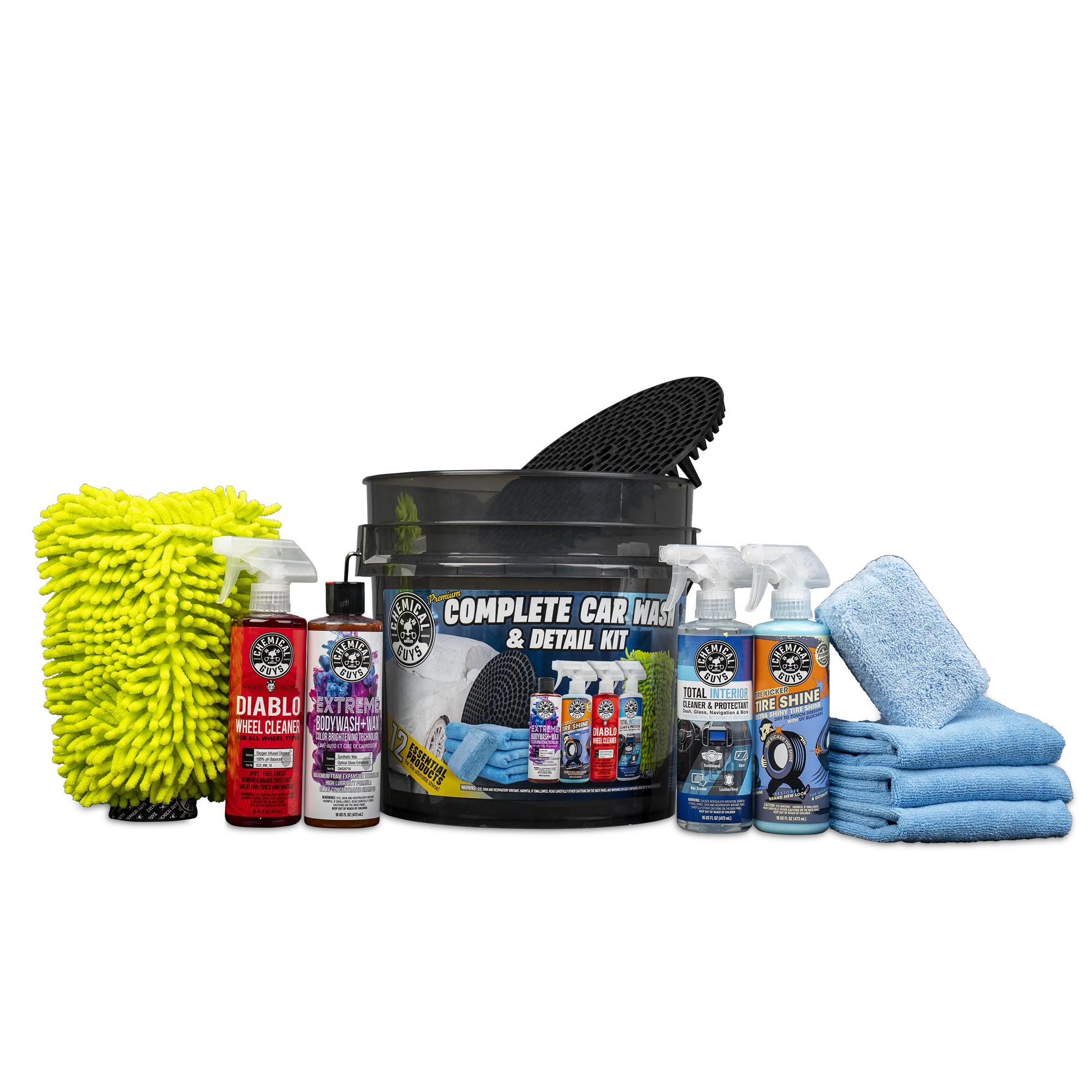 

Premium car wash and detail kit with complete tools for thorough cleaning and finishing