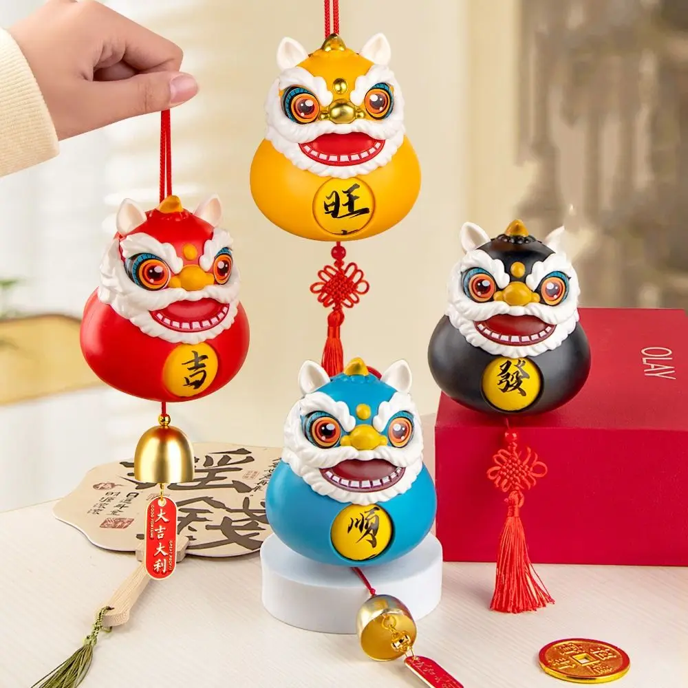 

Chinese style Pendent Decoration Fu Wealth God Bell Awaken Lion Car Living Room Decor Spring Festival New Year Supplies