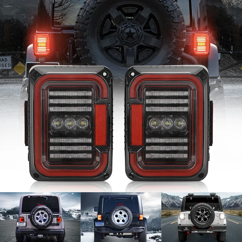 car accessories brake light turn signal led taillight For jeep cherokee xj tail lamp for 2007-2017 jeep wrangler taillight