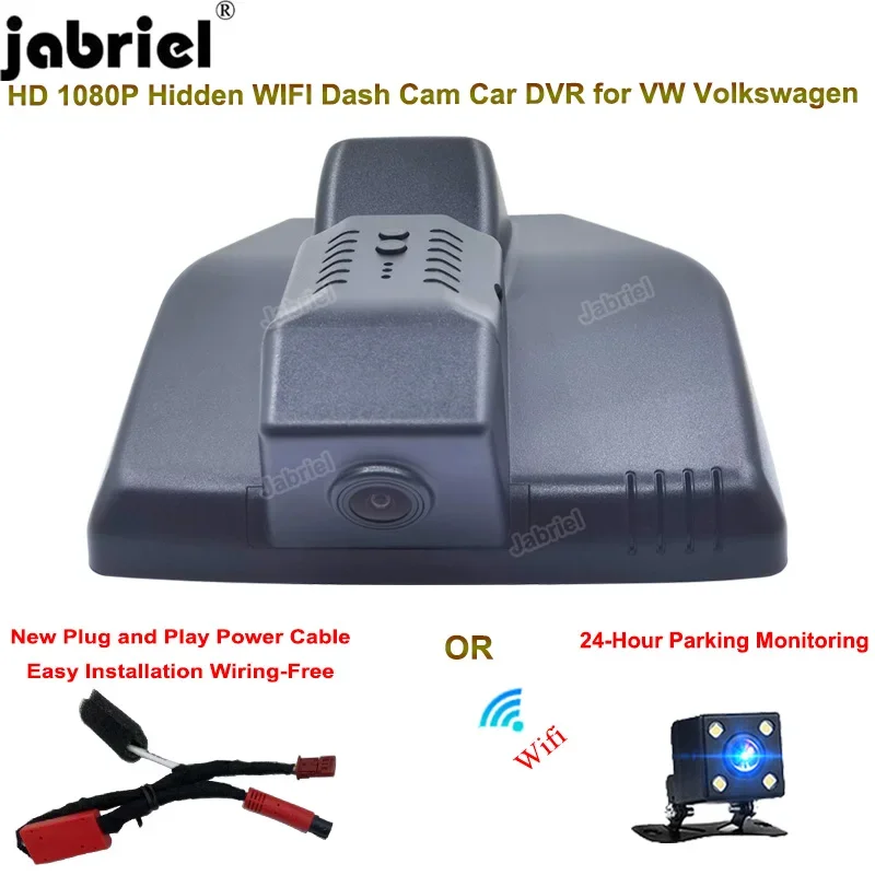 

Jabriel For Volkswagen VW ID3 ID.3 id 3 id3 2021 2022 2023 2024 HD 1080P Wifi Car Dvr 24H Video Recorder Plug and Play Dash Cam