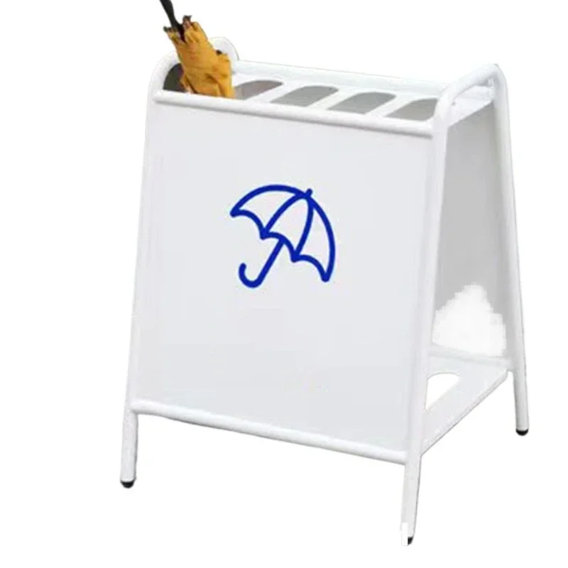 Schirmständer für Cafés, vom Boden bis zur Decke reichender vertikaler Türständer, kleines Schild für den Außenbereich, Metallfarbe