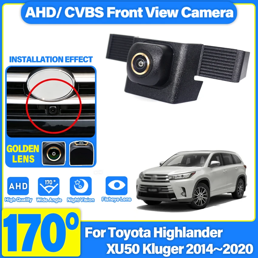 Front View camera For Toyota Highlander XU50 Kluger 2014 2015 2016 2017 2018 2019 2020 HD Night Vision Parking LOGO Front Camera