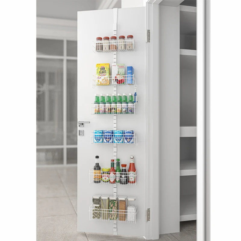 

New Design 6-story Height Adjustable Door Hanging Storage Room Rack Storage Device