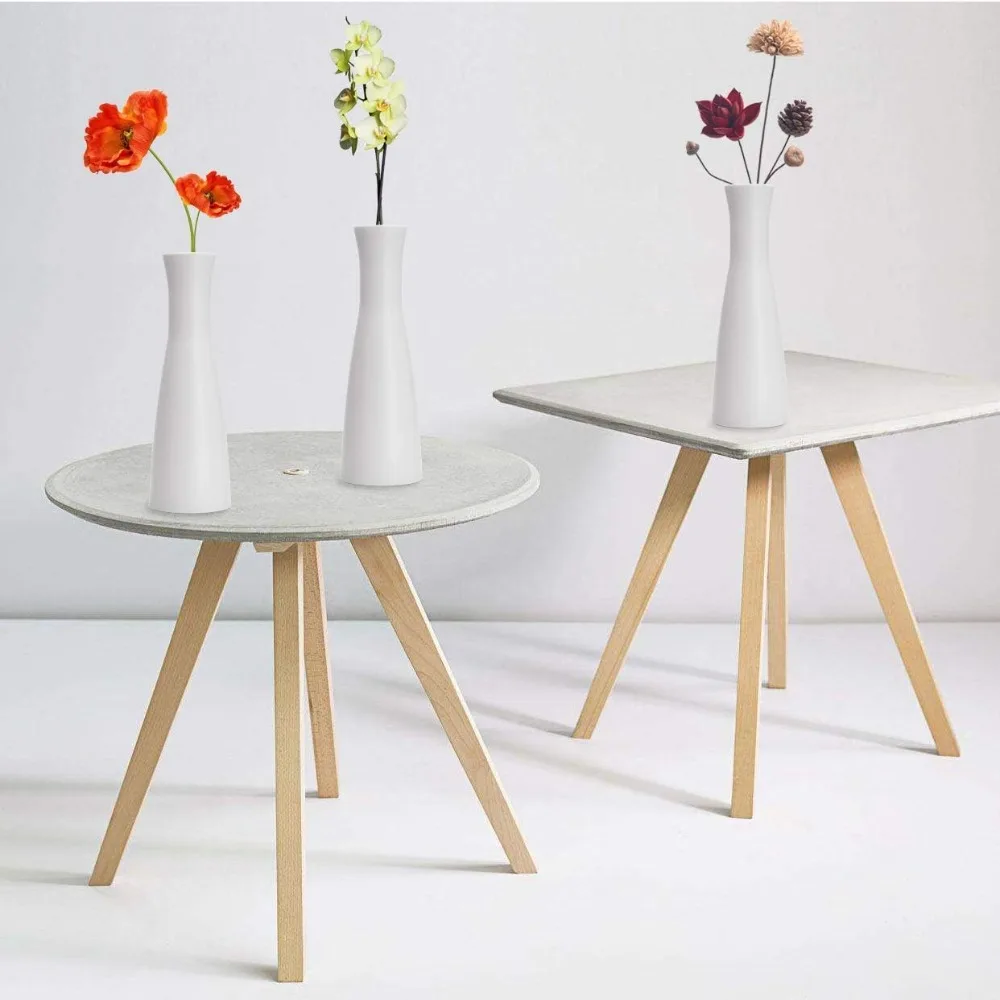 مزهرية بلاستيكية مخروطية طويلة، ديكور برعم صغير، قطعة مركزية لديكور المنزل، عيار واسع للباقات.