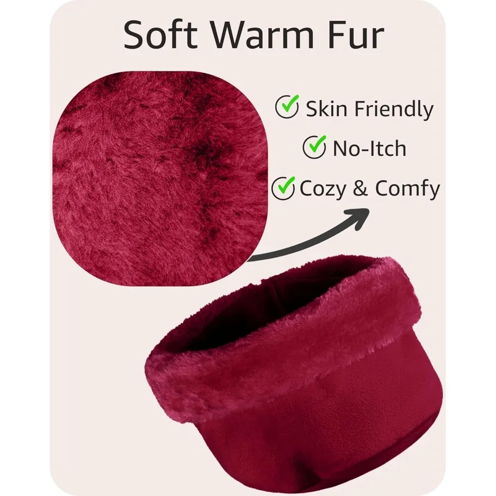 شتاء نسائي دافئ من الصوف - طقم قبعة وقفازات نسائية + قبعات وقفازات وأوشحة للنساء #3