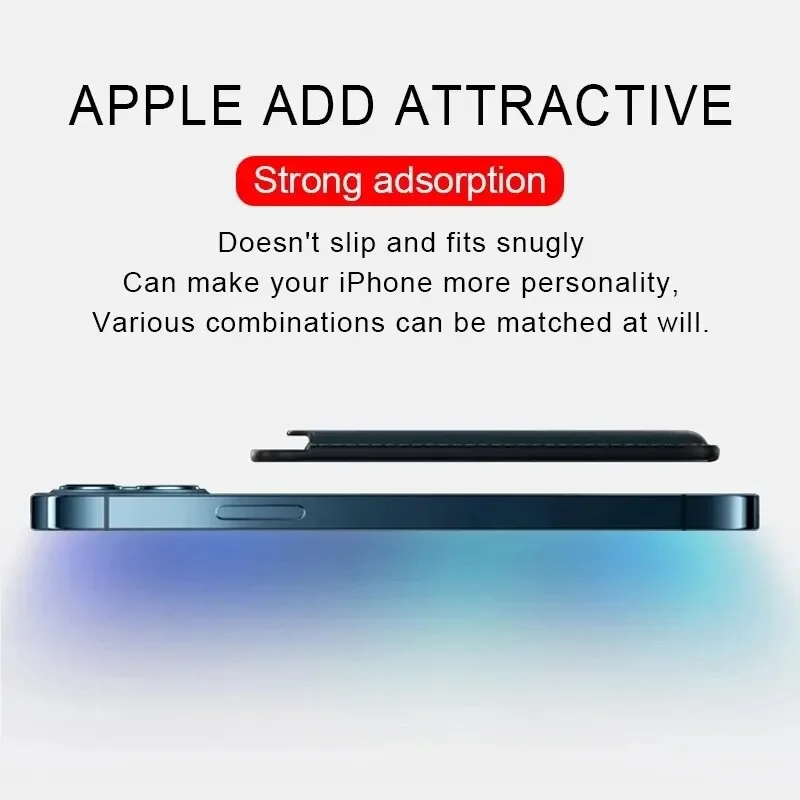 محفظة جلدية مغناطيسية حامل بطاقة حامل هاتف Macsafe لـ Magsafe IPhone 15 14 13 Pro Max Mac دعم آمن حامل هاتف