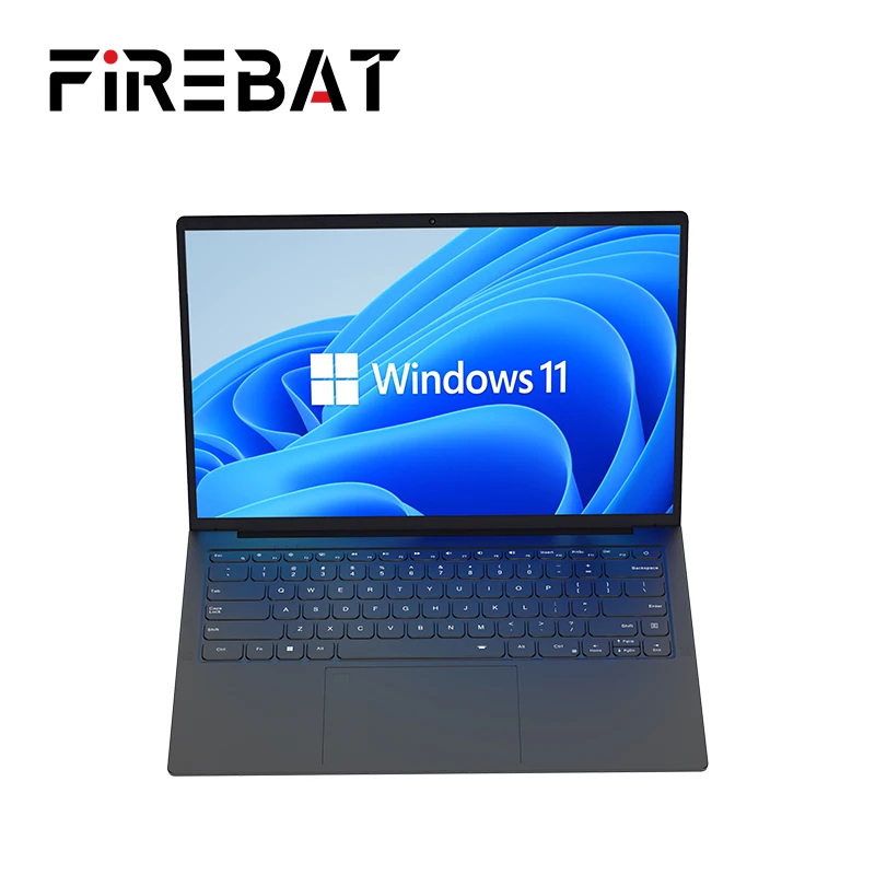 Firebat a16 nova chegada 16 Polegada 100% srgb ultra fino ddr4 16g ram 1tb 1920*1200 impressão digital portátil intel n100 notebook portátil