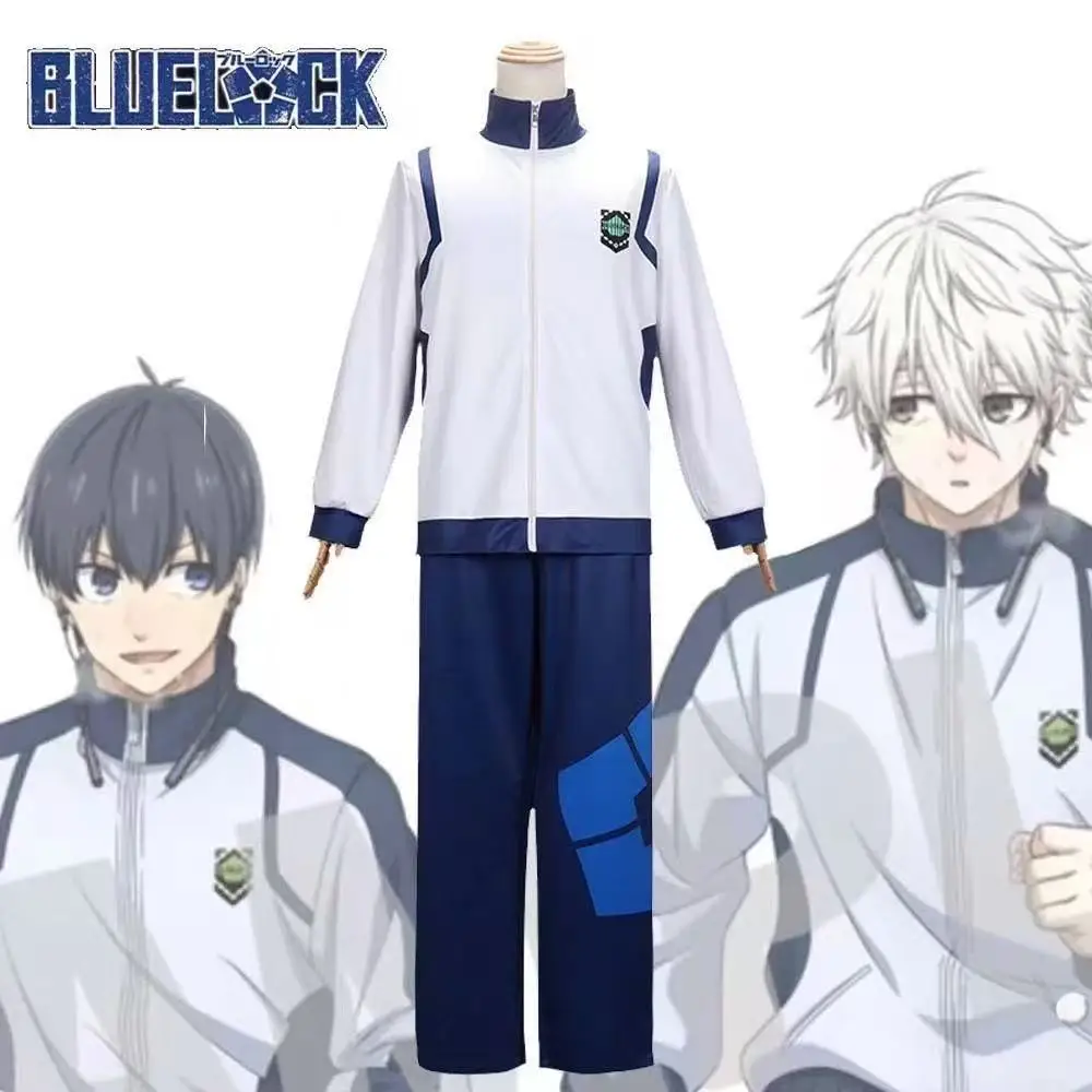 

Blue Lock cosplay Nagi Seishirou Isagi Yoichi Itoshi Rin Blue and white sportswear set anime cosplay costume Suitable Halloween