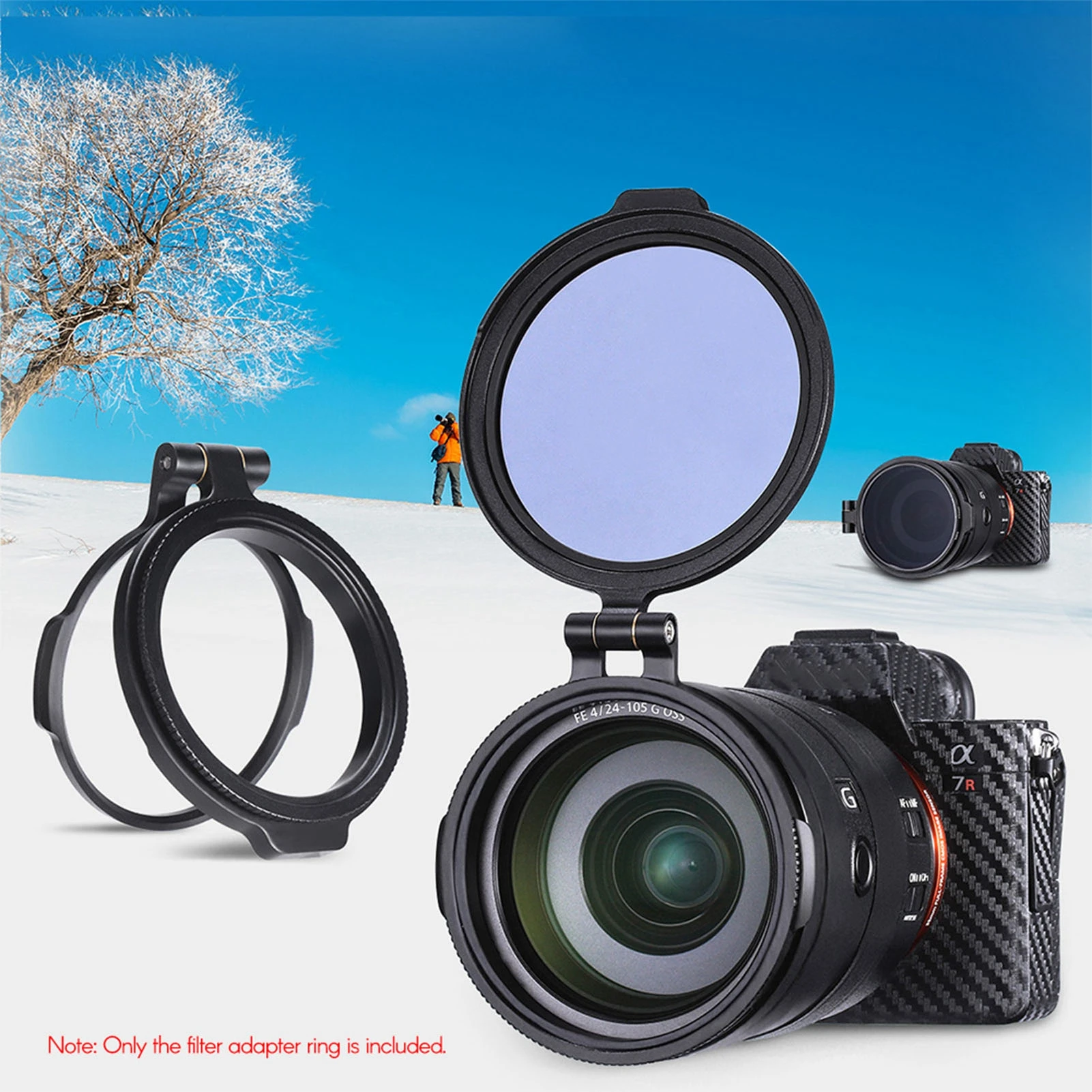 82mm Rapid Filter System Camera Lens ND Filter Metal Adapter Ring Compatible with Canon Nikon Sony Olympus DSLR Cameras