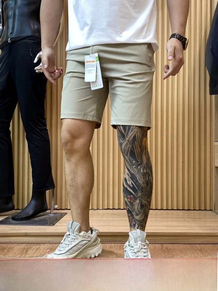 Quick Dry Breathable 3D Cut Men's Summer Outdoor High Elastic Comfortable Casual Shorts Fashionable Urban Style Shorts